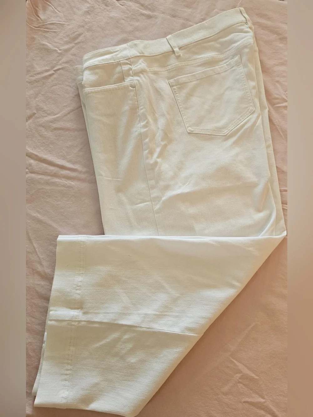 J. Jill White Denim Button-Front Wide Leg Crop